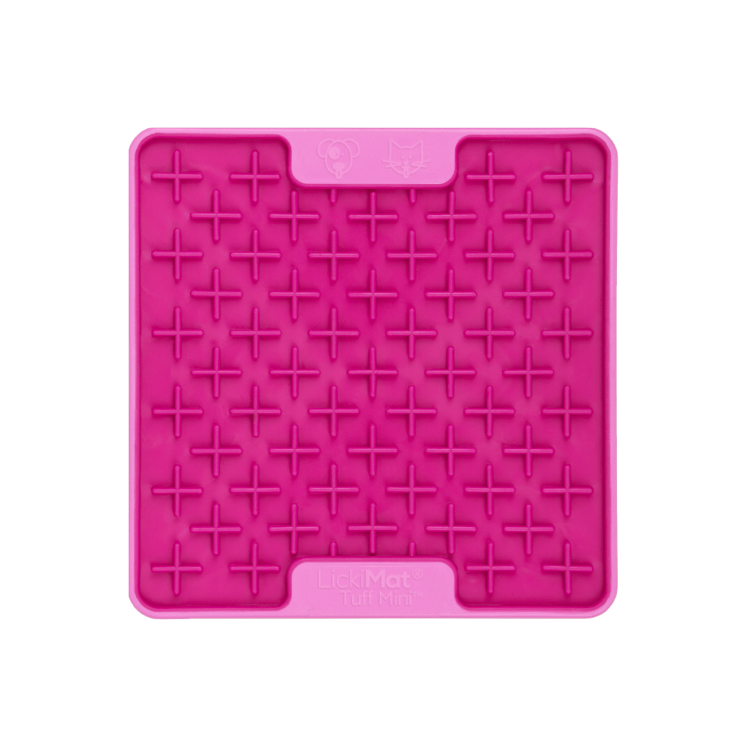 Pink Mini Tuff Soother - LickiMat® Mega Cat Bundle – Slow Feeder Lick Mats & Cat Bowls