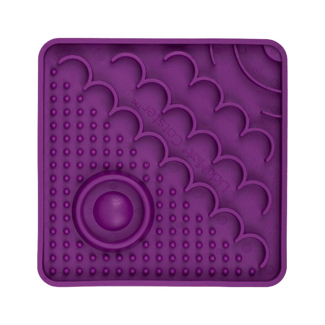 Purple Catster - LickiMat® Mega Cat Bundle – Slow Feeder Lick Mats & Cat Bowls
