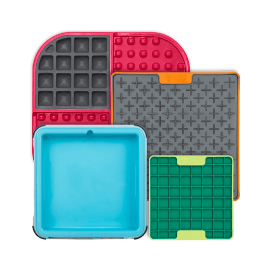 LickiMat® Puppy Bundle – Starter Lick Mats & Dog Bowl for Pups