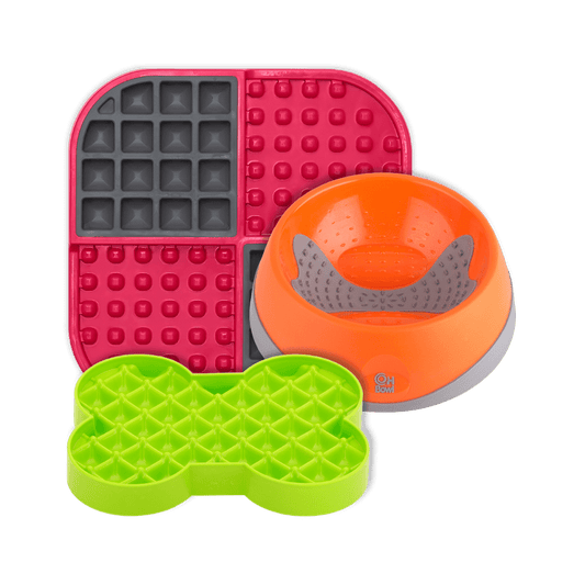 LickiMat® Slow Feeder Bundle – Lick Mats & Dog Bowl for S/M Breeds
