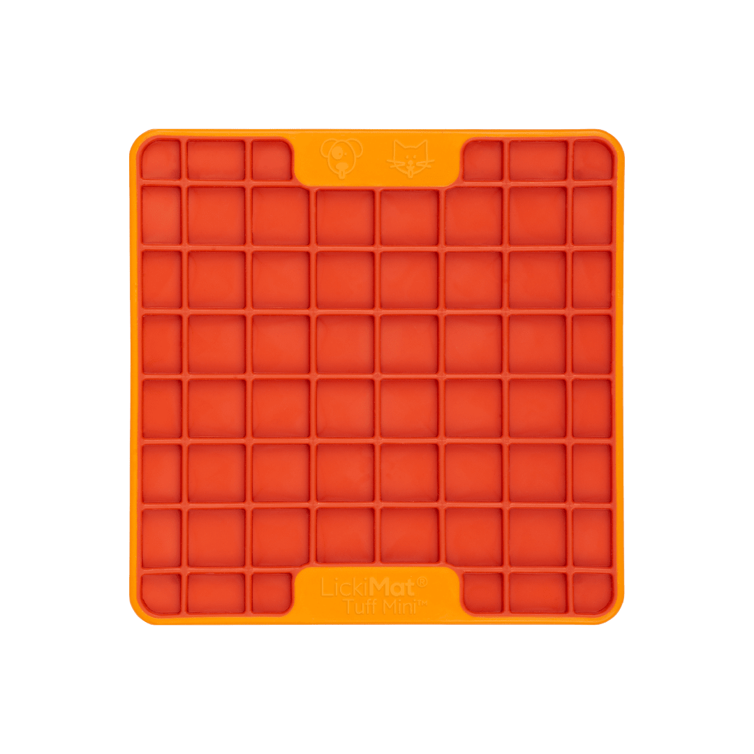 Orange Mini Tuff Playdate - LickiMat® Dog Training Bundle – Slow Feeder Lick Mats for trainers