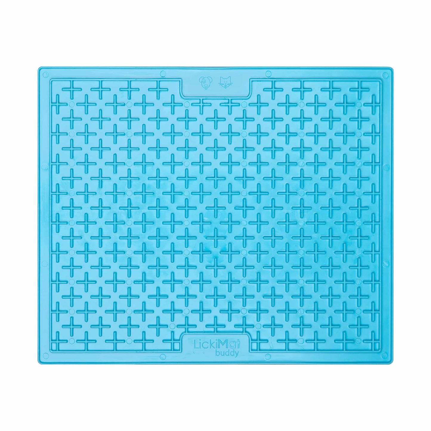 Turquoise LickiMat® Classic Buddy™ XL – Slow Feeder Lick Mat for Dogs (front) on white background