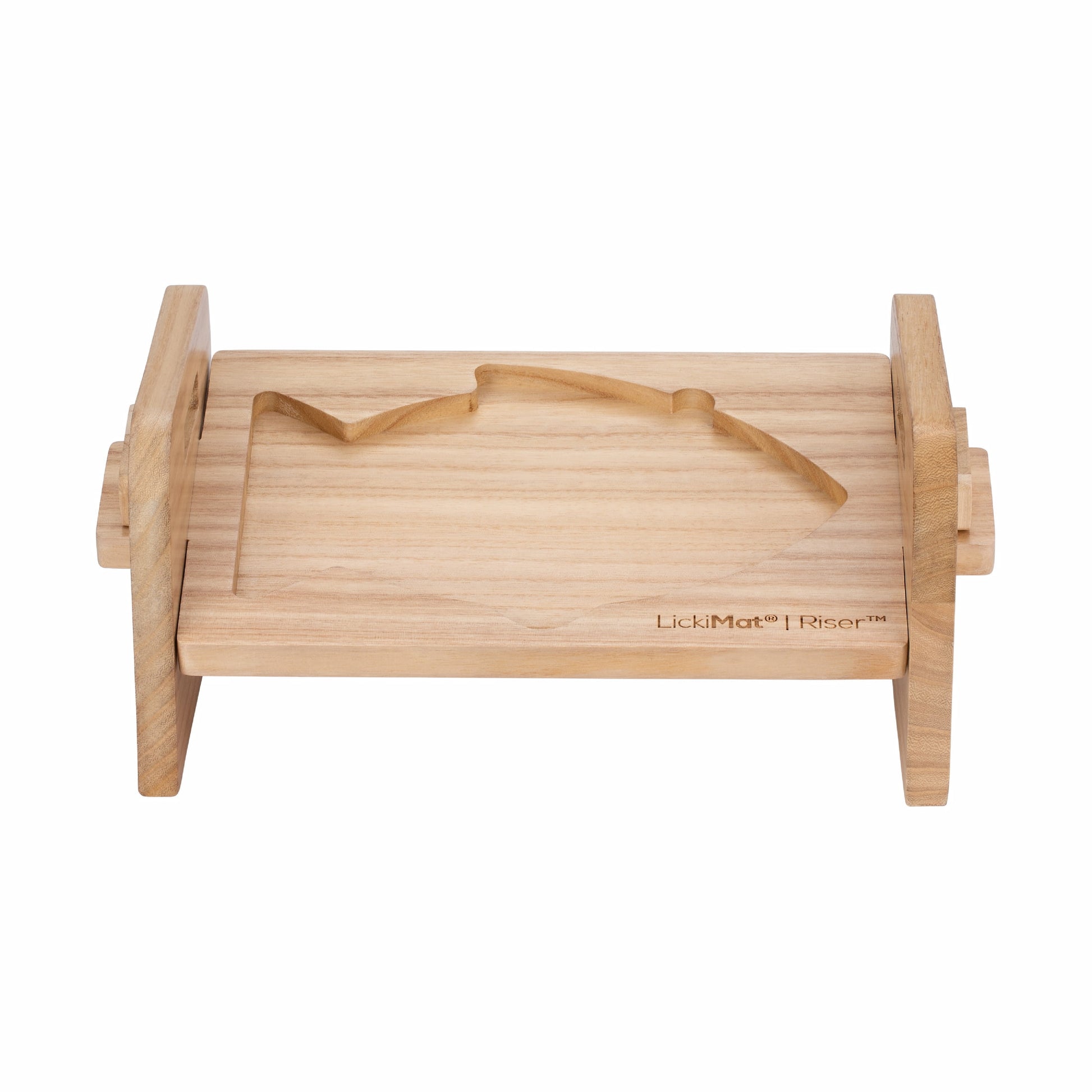 LickiMat® Cat Riser™ – Elevated Cat Feeding Stand for Felix™ & Casper™ with square edges on White Background