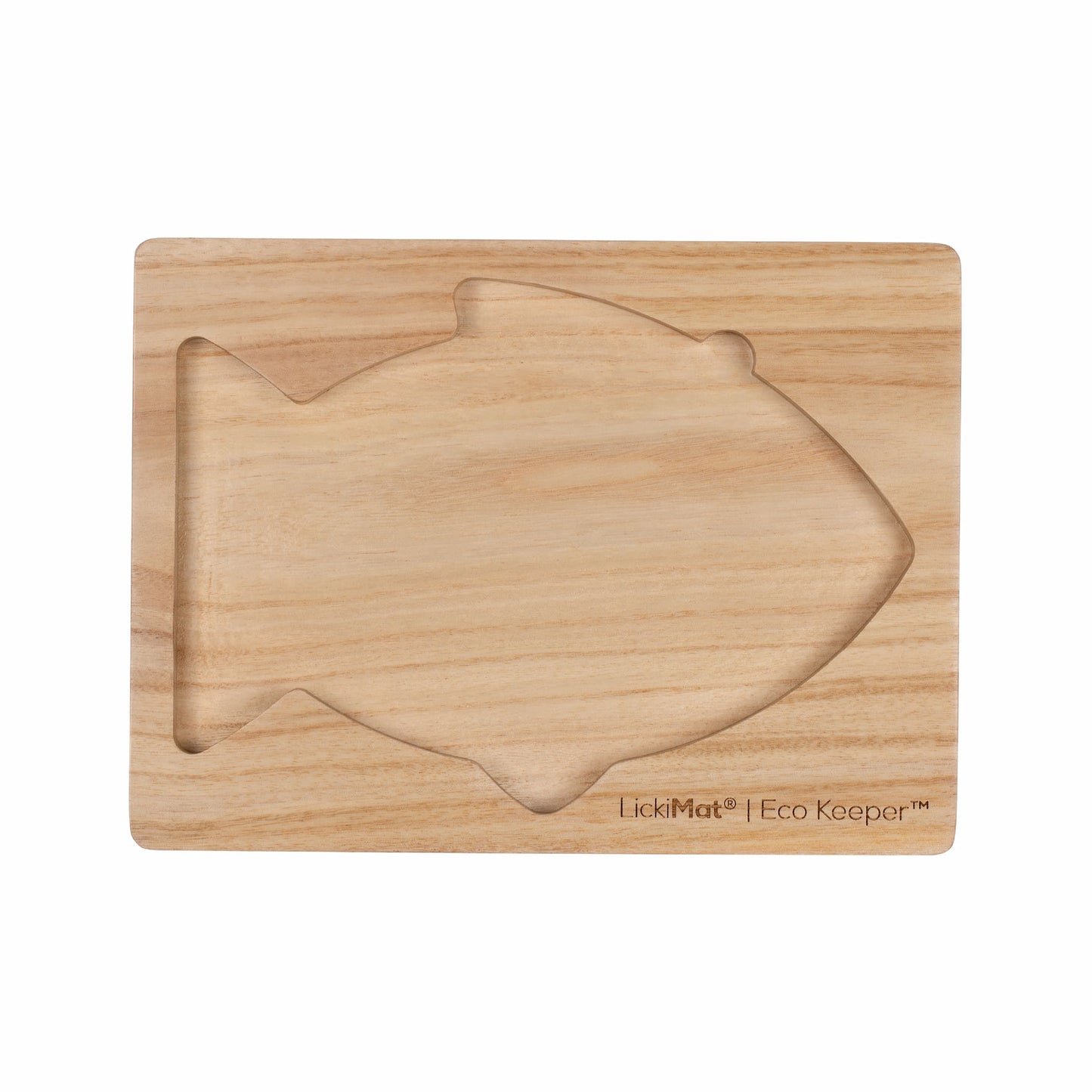 LickiMat Wooden Keeper for Casper & Felix lick mat on white background