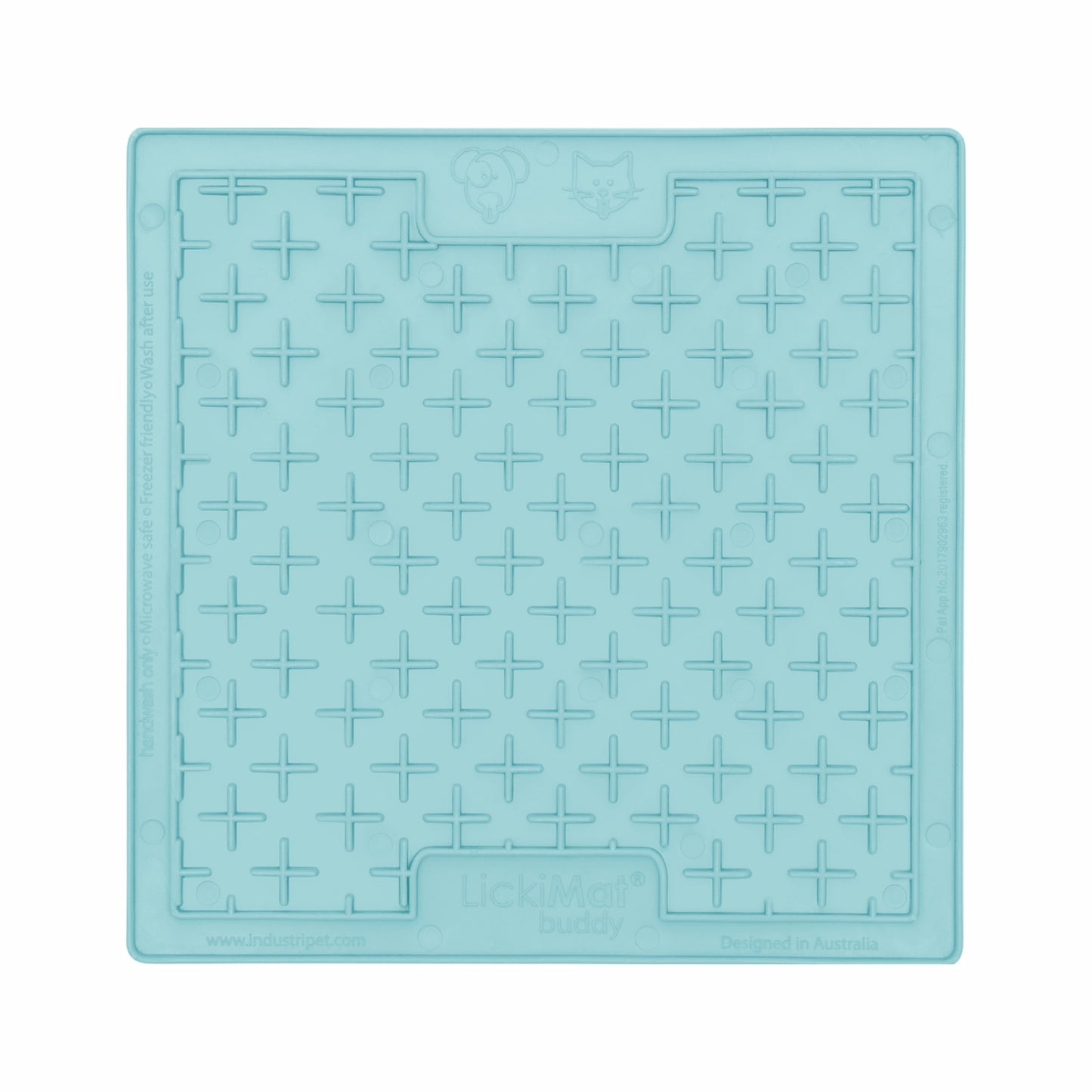 Mint LickiMat® Classic Buddy™ – Original Slow Feeder Lick Mat for Dogs (front) on a white background