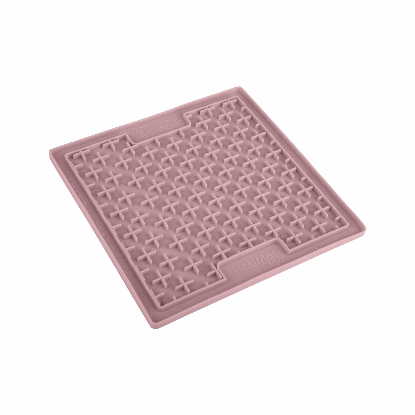 Guava LickiMat® Classic Buddy™ – Original Slow Feeder Lick Mat for Dogs (side) on a white background