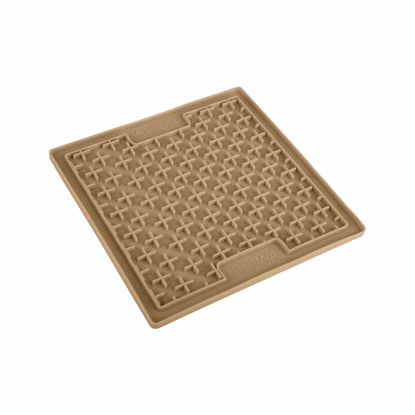Coffee LickiMat® Classic Buddy™ – Original Slow Feeder Lick Mat for Dogs (side) on a white background