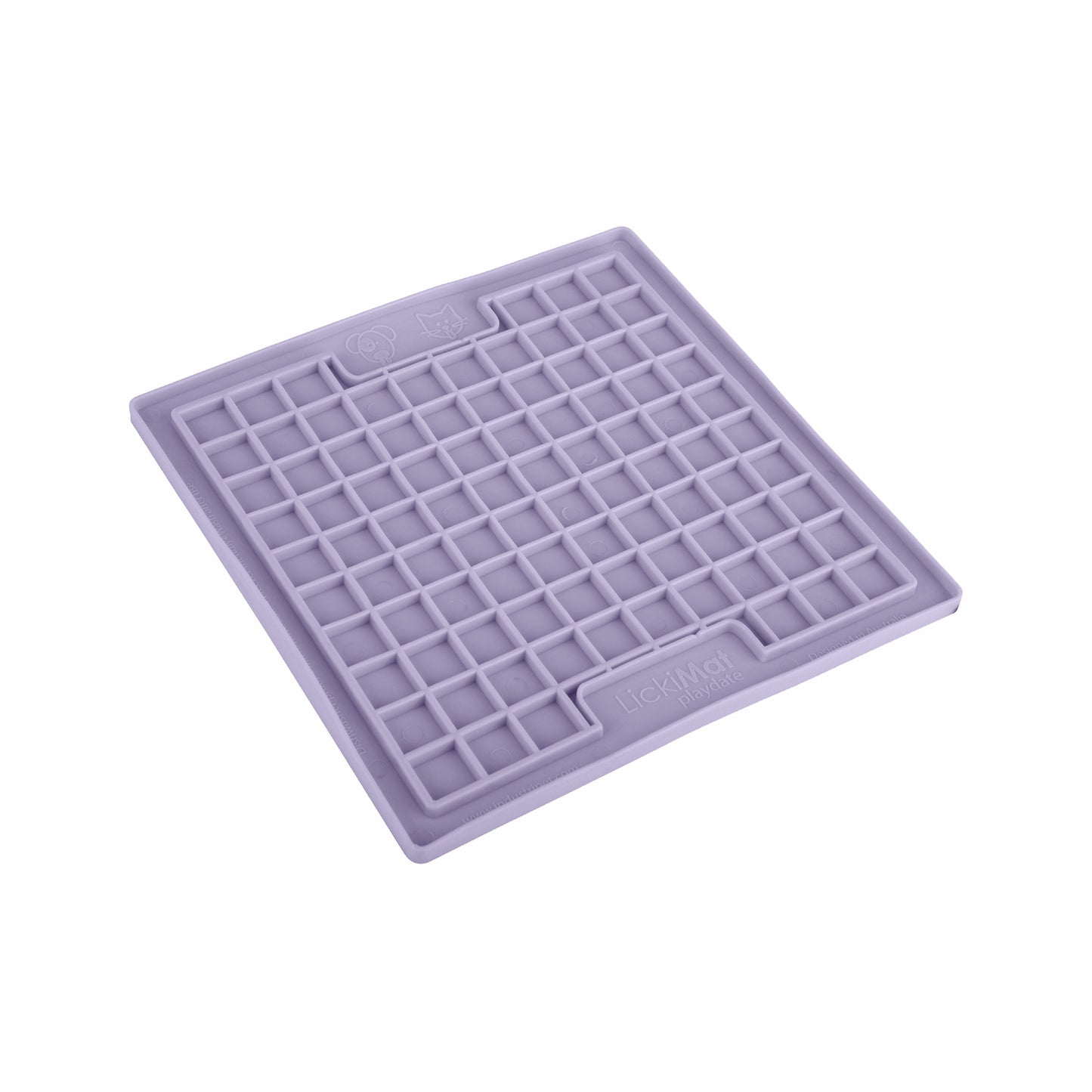 Lavender LickiMat Classic Playdate™ – Original Slow Feeder Lick Mat for Dogs (side) on white background