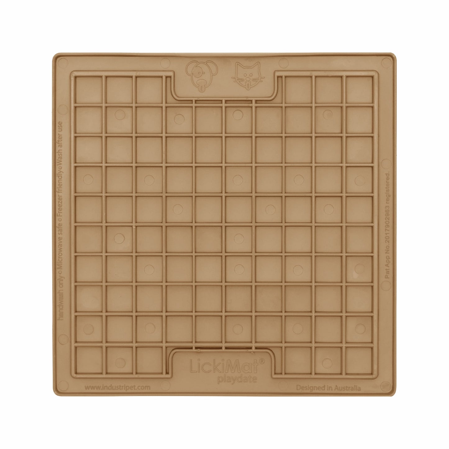 Coffee LickiMat Classic Playdate™ – Original Slow Feeder Lick Mat for Dogs (front) on white background