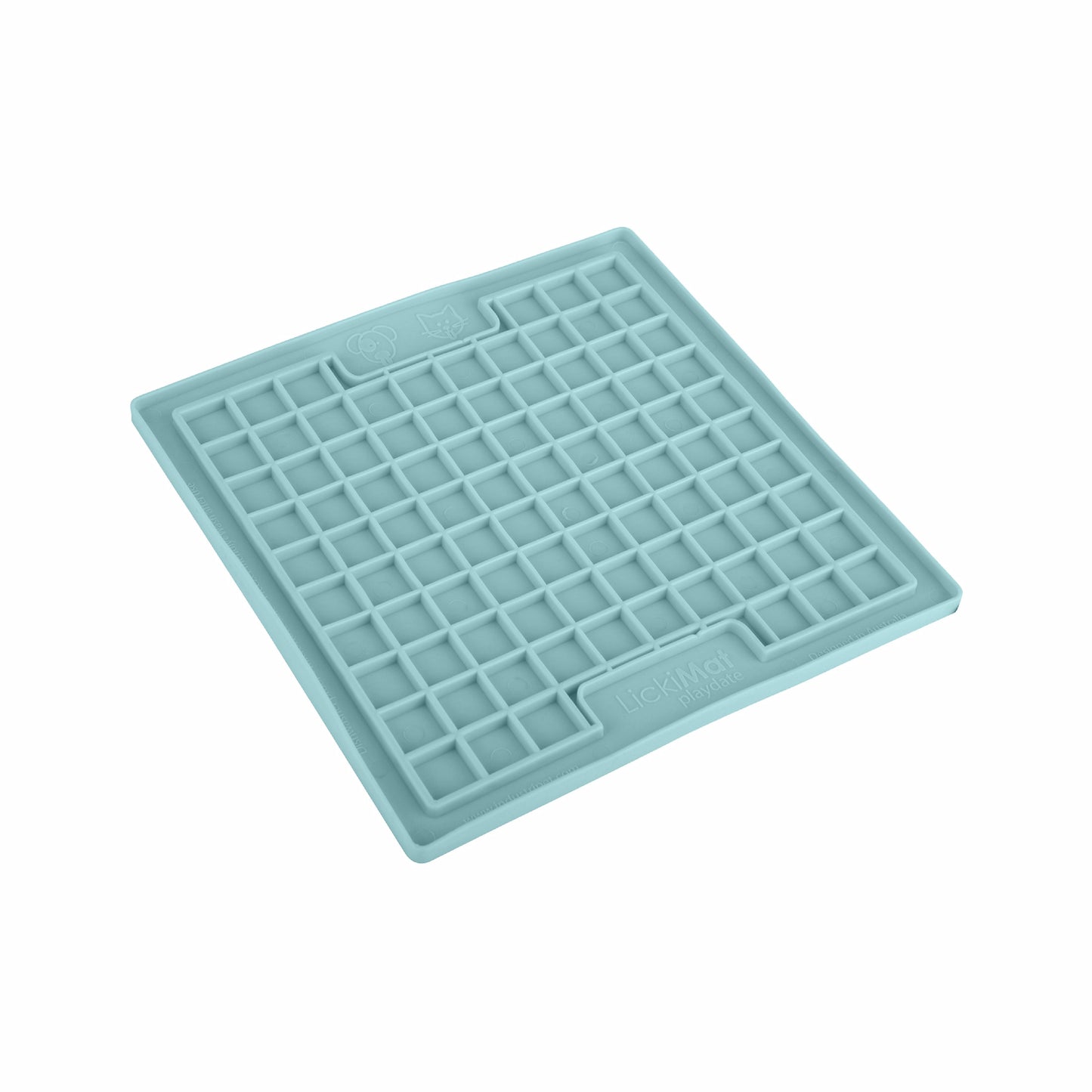 Mint LickiMat Classic Playdate™ – Original Slow Feeder Lick Mat for Dogs (side) on white background