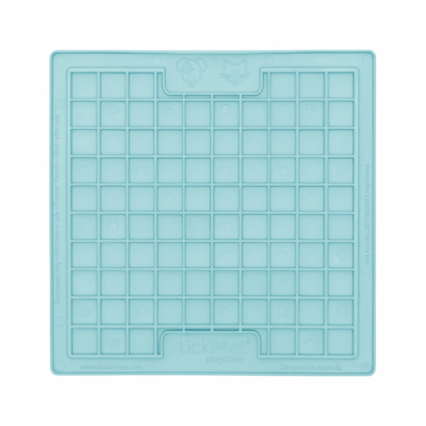 Mint LickiMat Classic Playdate™ – Original Slow Feeder Lick Mat for Dogs (front) on white background