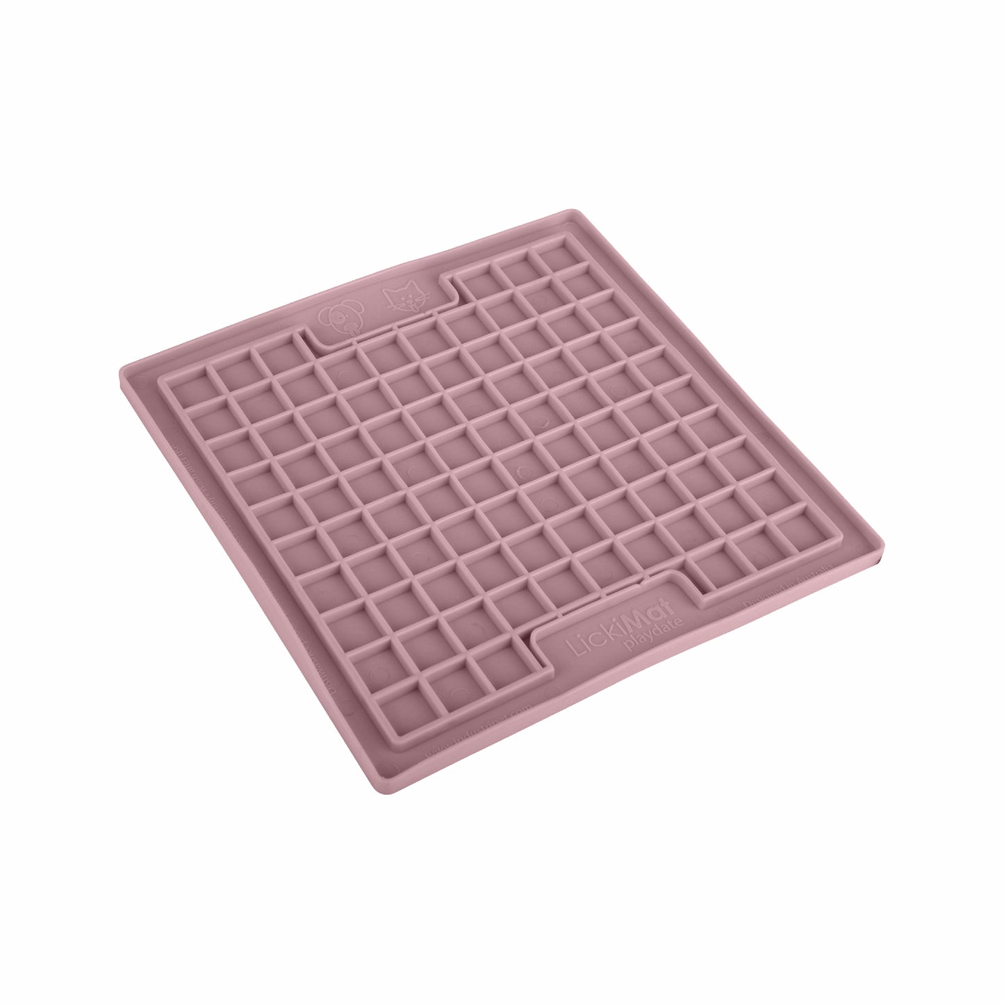 Guava LickiMat Classic Playdate™ – Original Slow Feeder Lick Mat for Dogs (side) on white background
