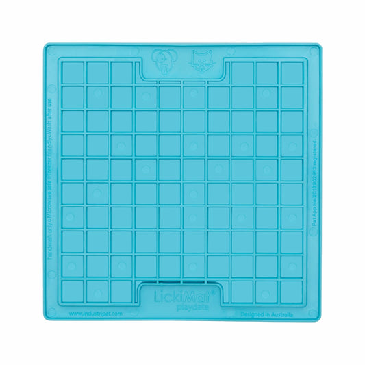 Turquoise LickiMat Classic Playdate™ – Original Slow Feeder Lick Mat for Dogs (front) on white background