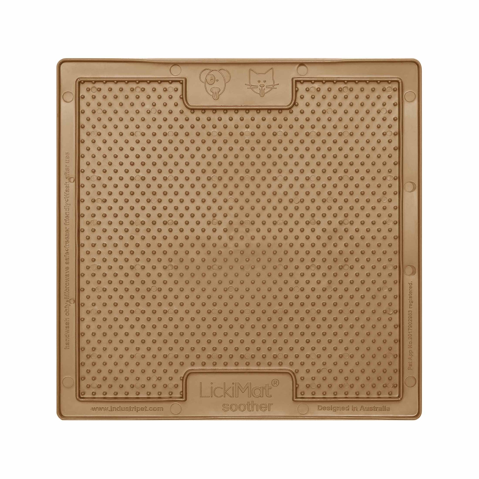 Coffee LickiMat® Classic Soother™ – Original Slow Feeder Lick Mat for Dogs (front) on a white background