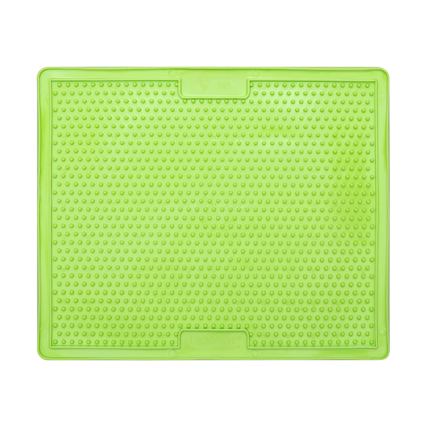 Green LickiMat® Classic Soother™ XL – Slow Feeder Lick Mat for Dogs (front) on a white background
