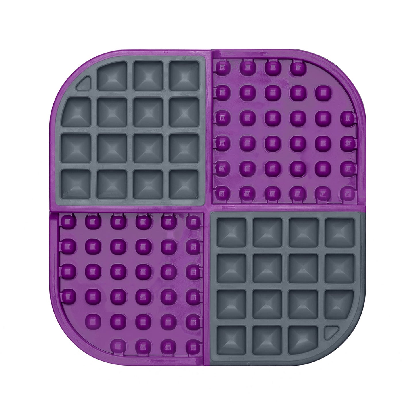 Purple LickiMat® Slomo™ – Dual-Texture Slow Feeder Lick Mat for Cats (front) on white background