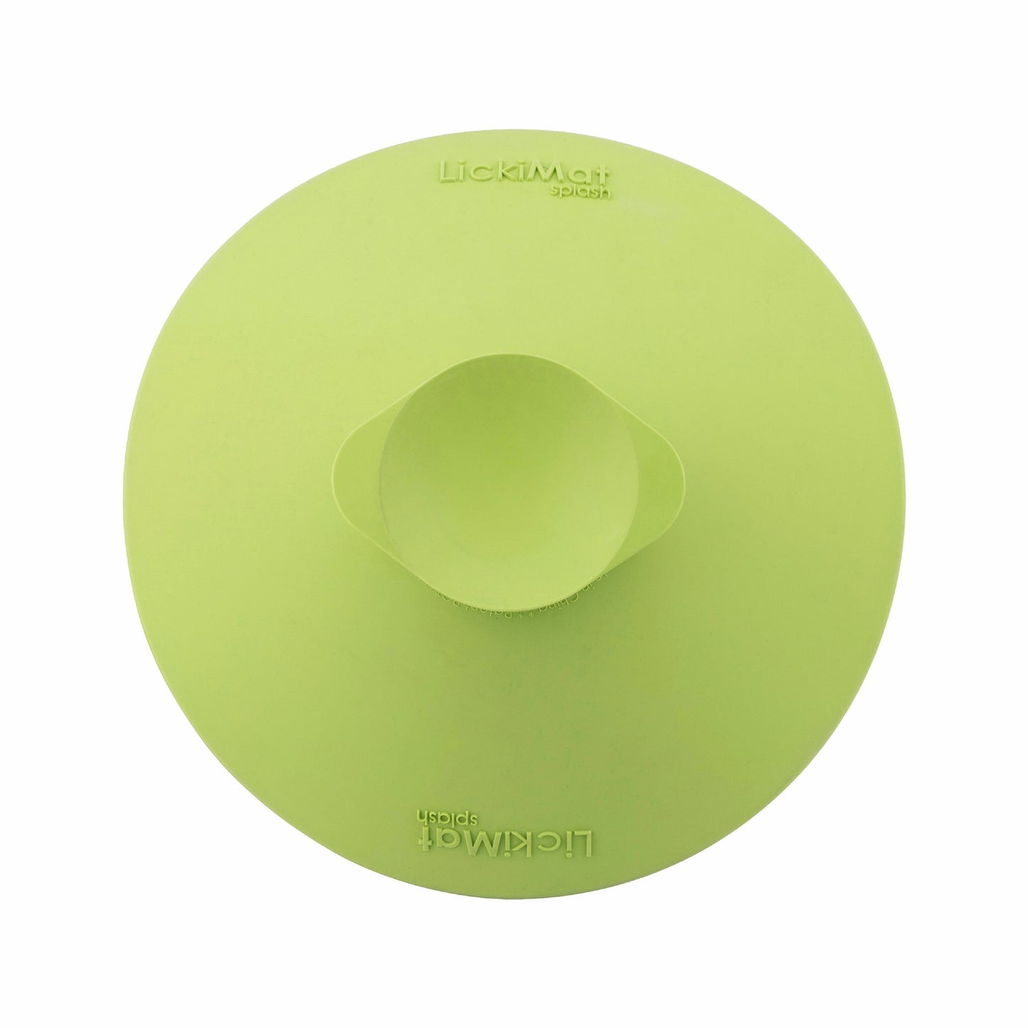 Green LickiMat® Splash™ – Suction Slow Feeder for Dogs, Grooming & Bath Time (rear) on a white background