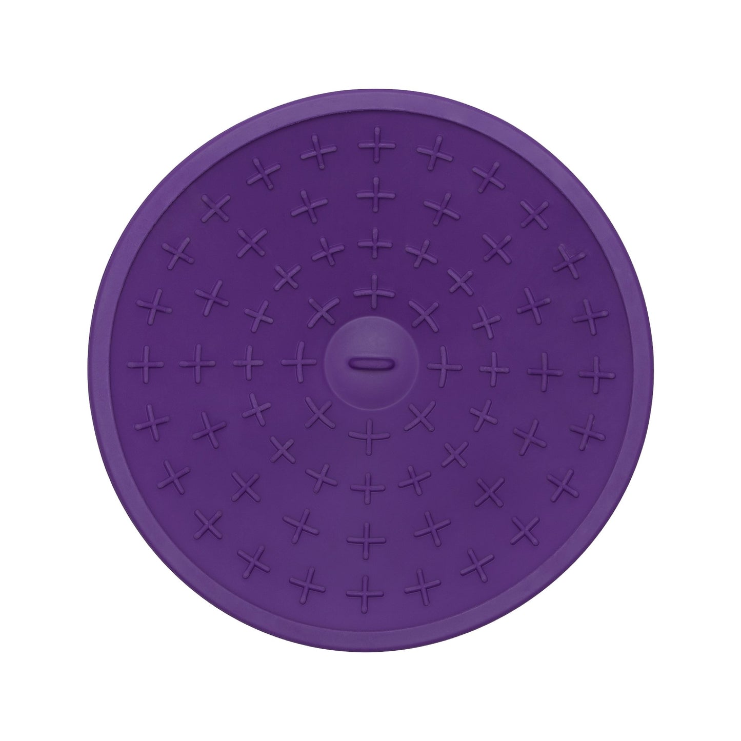 Purple LickiMat® Splash™ – Suction Slow Feeder for Dogs, Grooming & Bath Time (top) on a white background