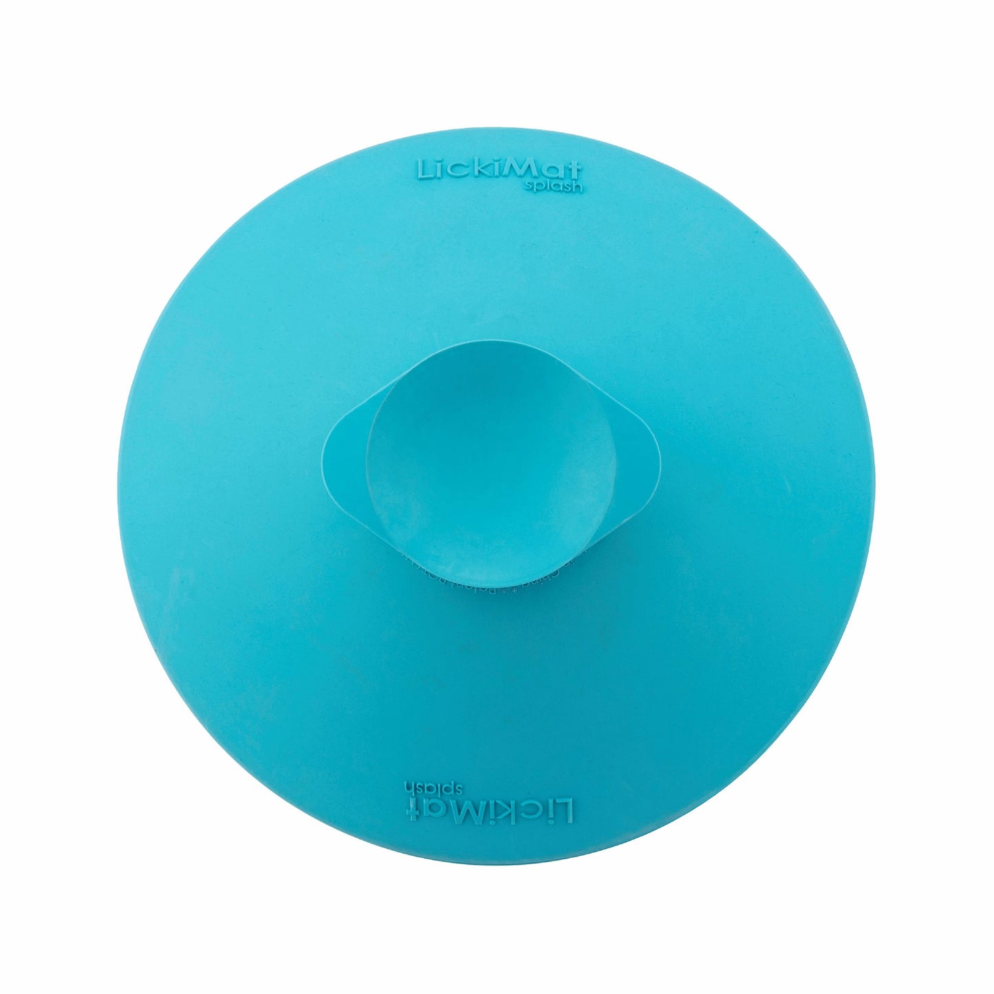 Turquoise LickiMat® Splash™ – Suction Slow Feeder for Dogs, Grooming & Bath Time (rear) on a white background