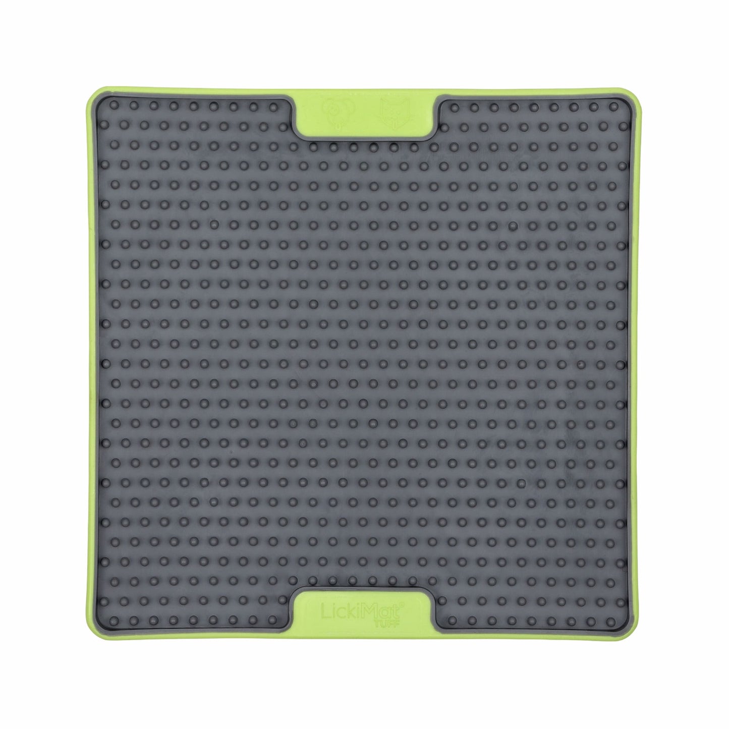 Green LickiMat® Tuff Soother™ for Cats – Durable Slow Feeder Lick Mat on white background