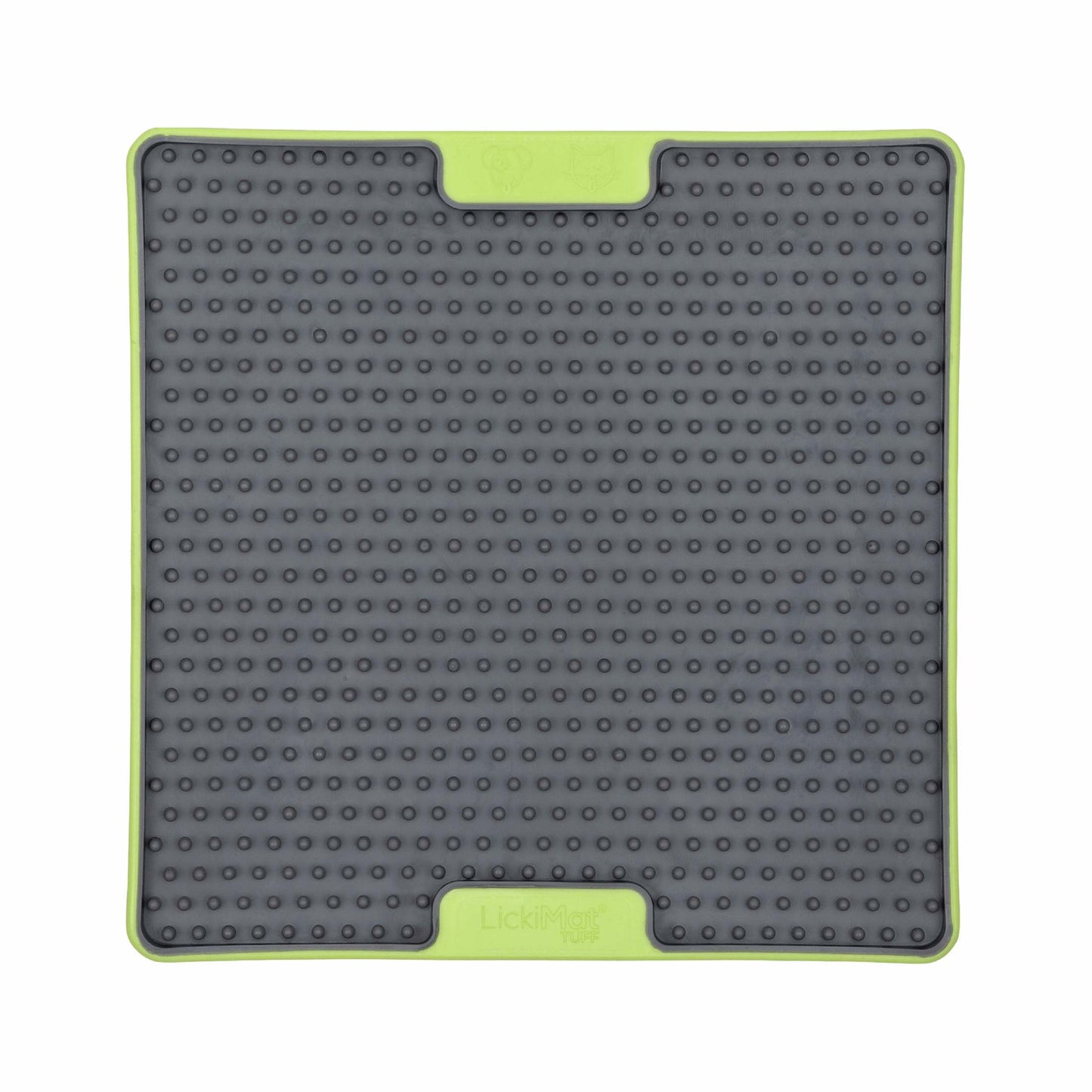 Green LickiMat® Tuff Soother™ – Durable Slow Feeder Lick Mat for Dogs (front) on a white background