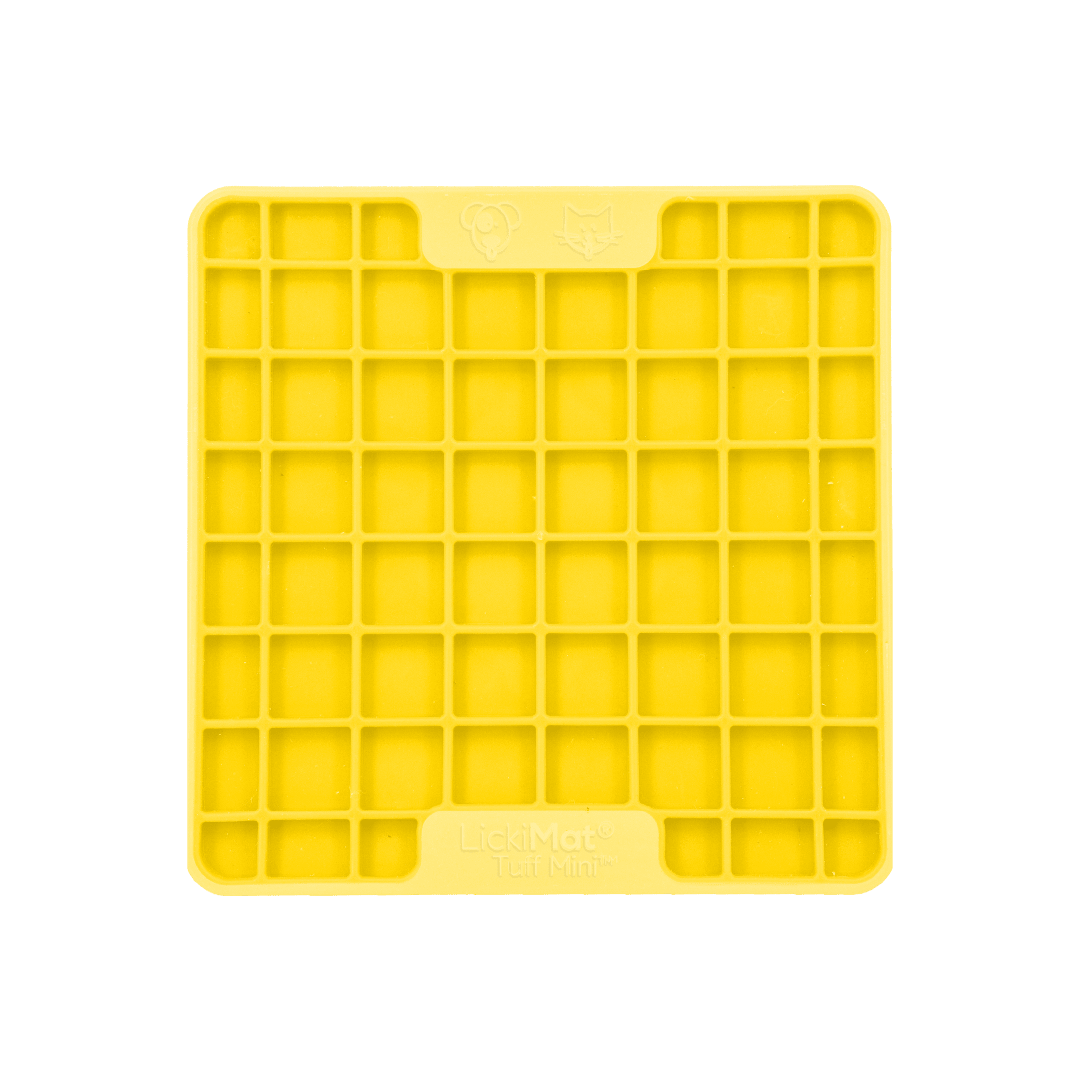 Yellow Mini Tuff Playdate - LickiMat® Puppy Bundle – Starter Lick Mats & Slow Feeder for Puppies