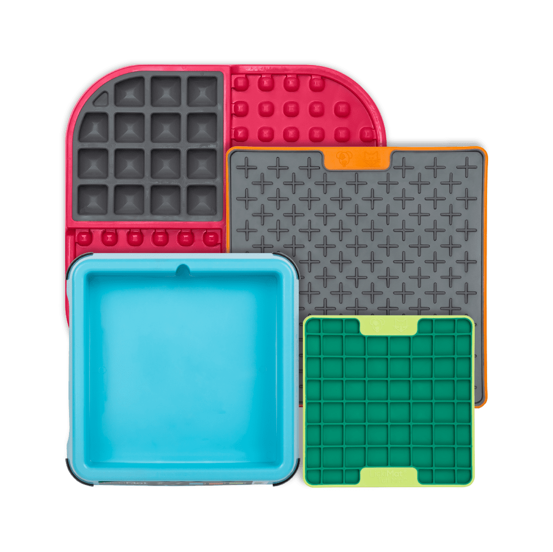 LickiMat® Puppy Bundle – Starter Lick Mats & Dog Bowl for Pups