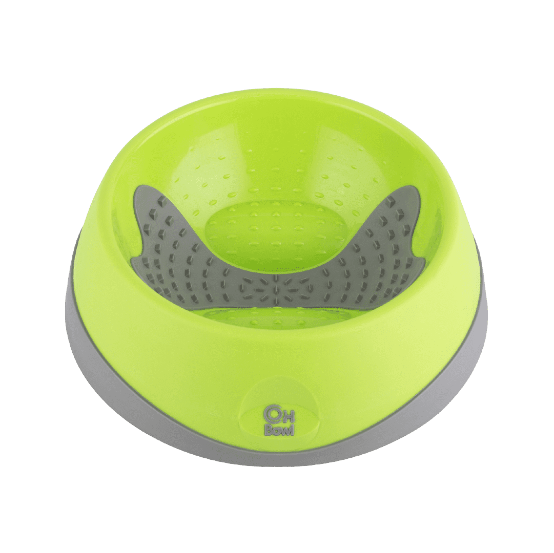 Green OH Bowl - LickiMat® Deluxe Puppy Bundle – Durable Lick Mats, Dog Bowl & Holder