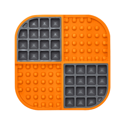 Orange Slomo - LickiMat® Deluxe Puppy Bundle – Durable Lick Mats, Dog Bowl & Holder