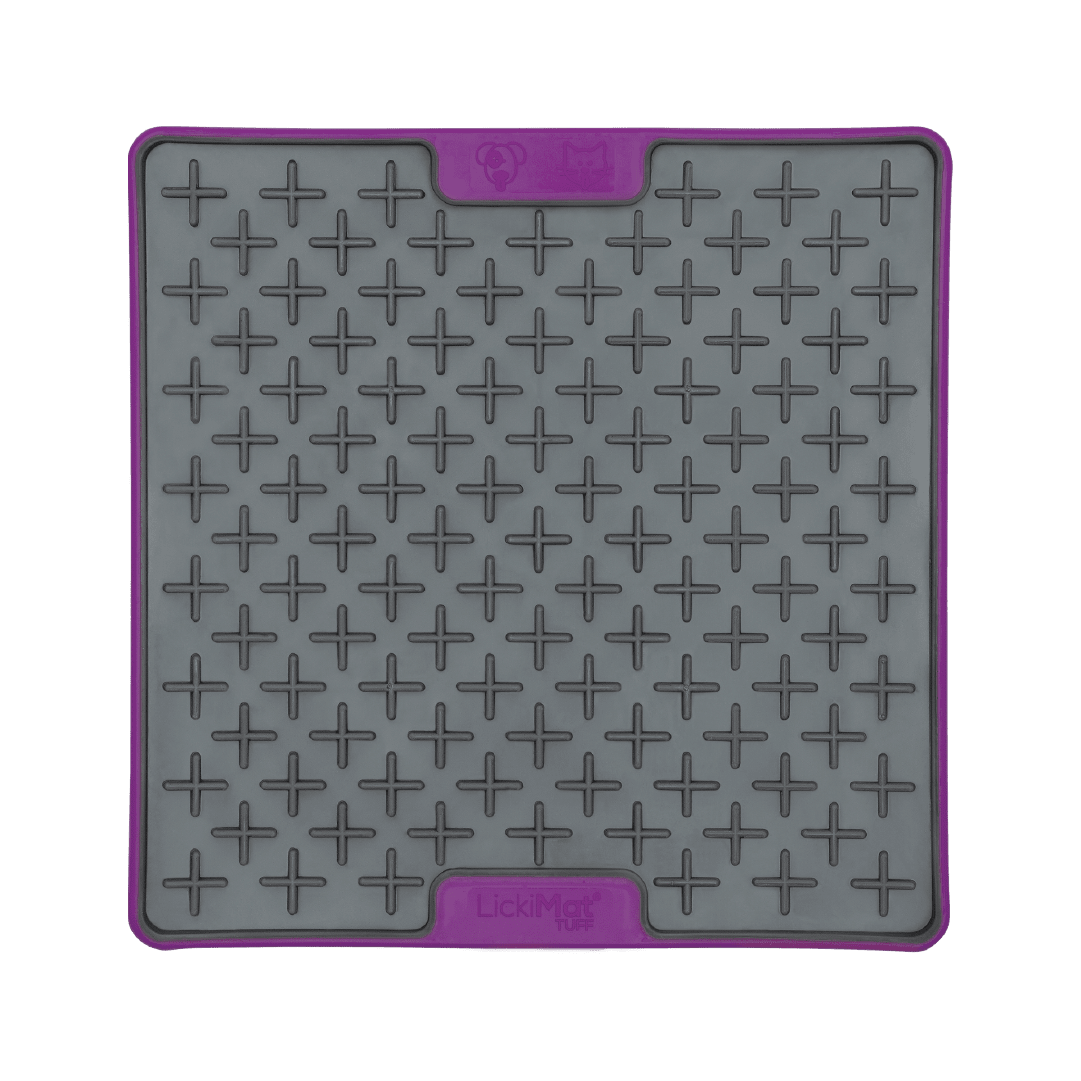 Purple Tuff Buddy - LickiMat® Deluxe Puppy Bundle – Durable Lick Mats, Dog Bowl & Holder
