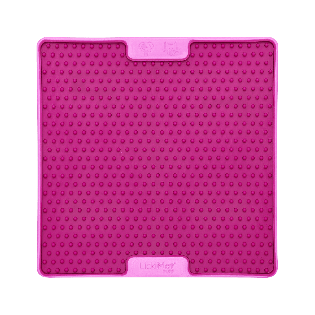 Pink Tuff Pro Soother - LickiMat® Deluxe Puppy Bundle – Durable Lick Mats, Dog Bowl & Holder