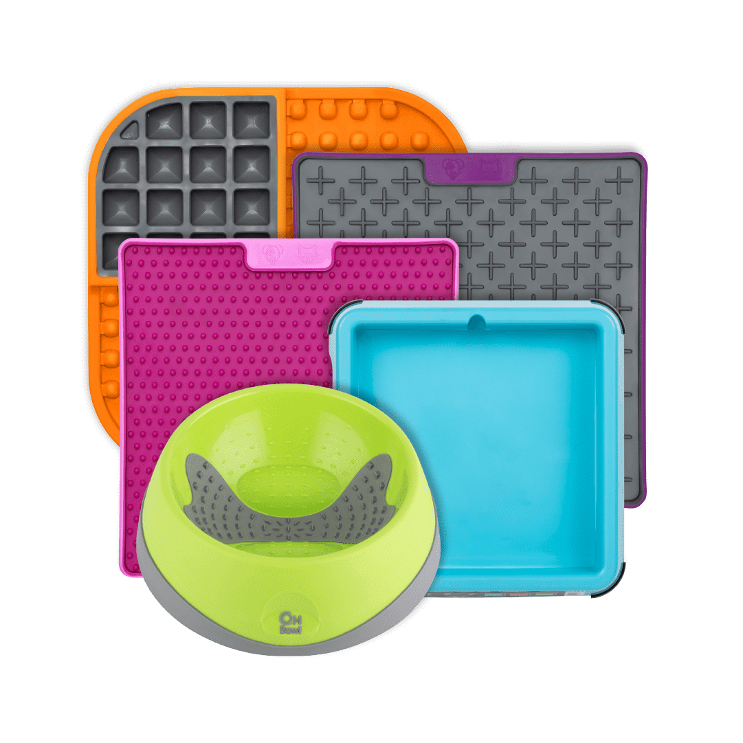 LickiMat® Deluxe Puppy Bundle – Durable Lick Mats, Dog Bowl & Holder