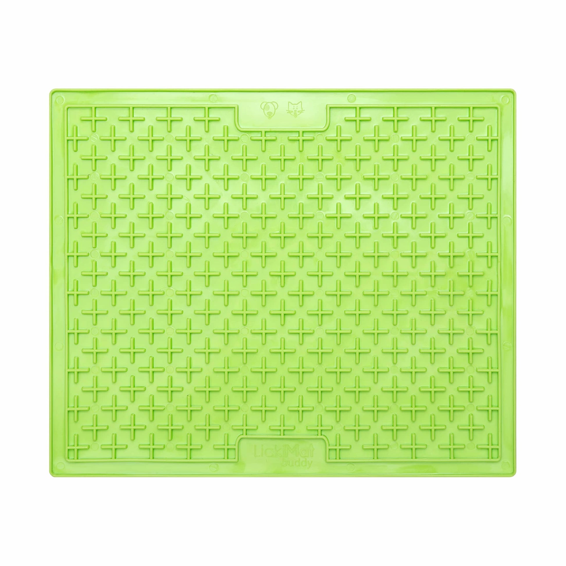 Green LickiMat® Classic Buddy™ XL – Slow Feeder Lick Mat for Dogs (front) on white background