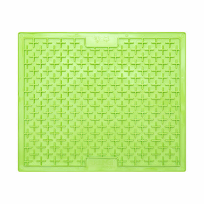 Green LickiMat® Classic Buddy™ XL – Slow Feeder Lick Mat for Dogs (front) on white background