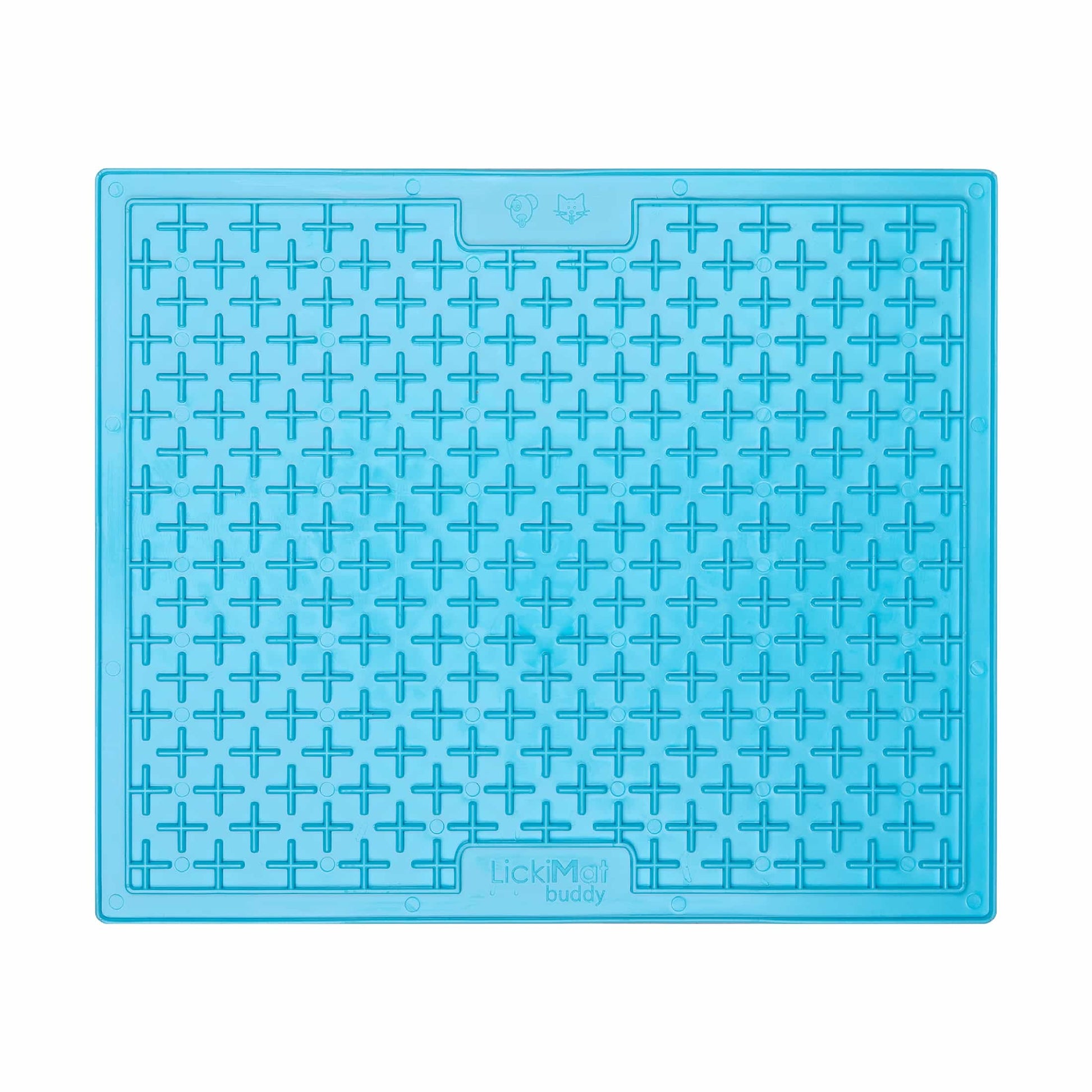 Turquoise LickiMat® Classic Buddy™ XL – Slow Feeder Lick Mat for Dogs (front) on white background