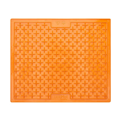 Orange LickiMat® Classic Buddy™ XL – Slow Feeder Lick Mat for Dogs (front) on white background
