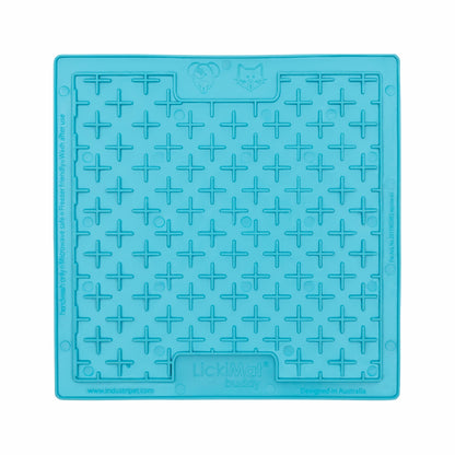 Turquoise LickiMat® Buddy™ for Cats – The Original Slow Feeder Lick Mat (front) on white background