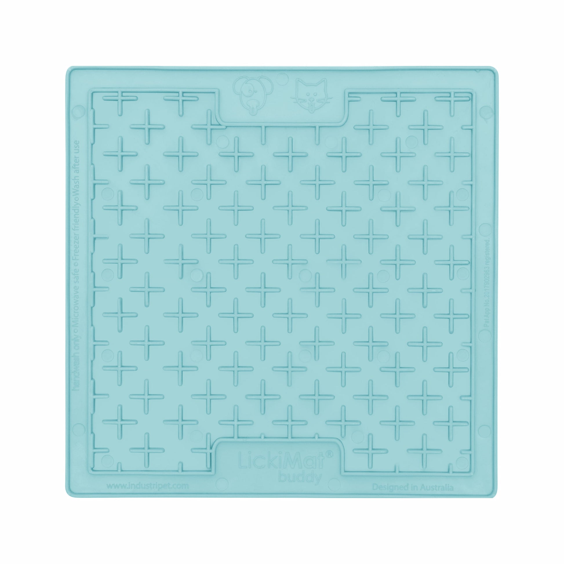 Mint LickiMat® Classic Buddy™ – Original Slow Feeder Lick Mat for Dogs (front) on a white background