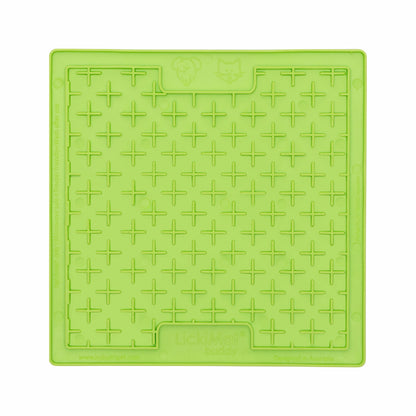 Green LickiMat® Classic Buddy™ – Original Slow Feeder Lick Mat for Dogs (front) on a white background