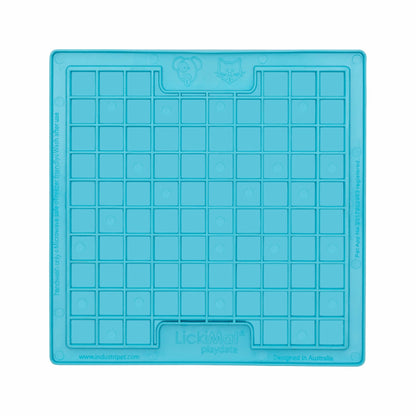 Turquoise LickiMat® Classic Playdate™ for Cats – The Original Slow Feeder Lick Mat (front) on white background