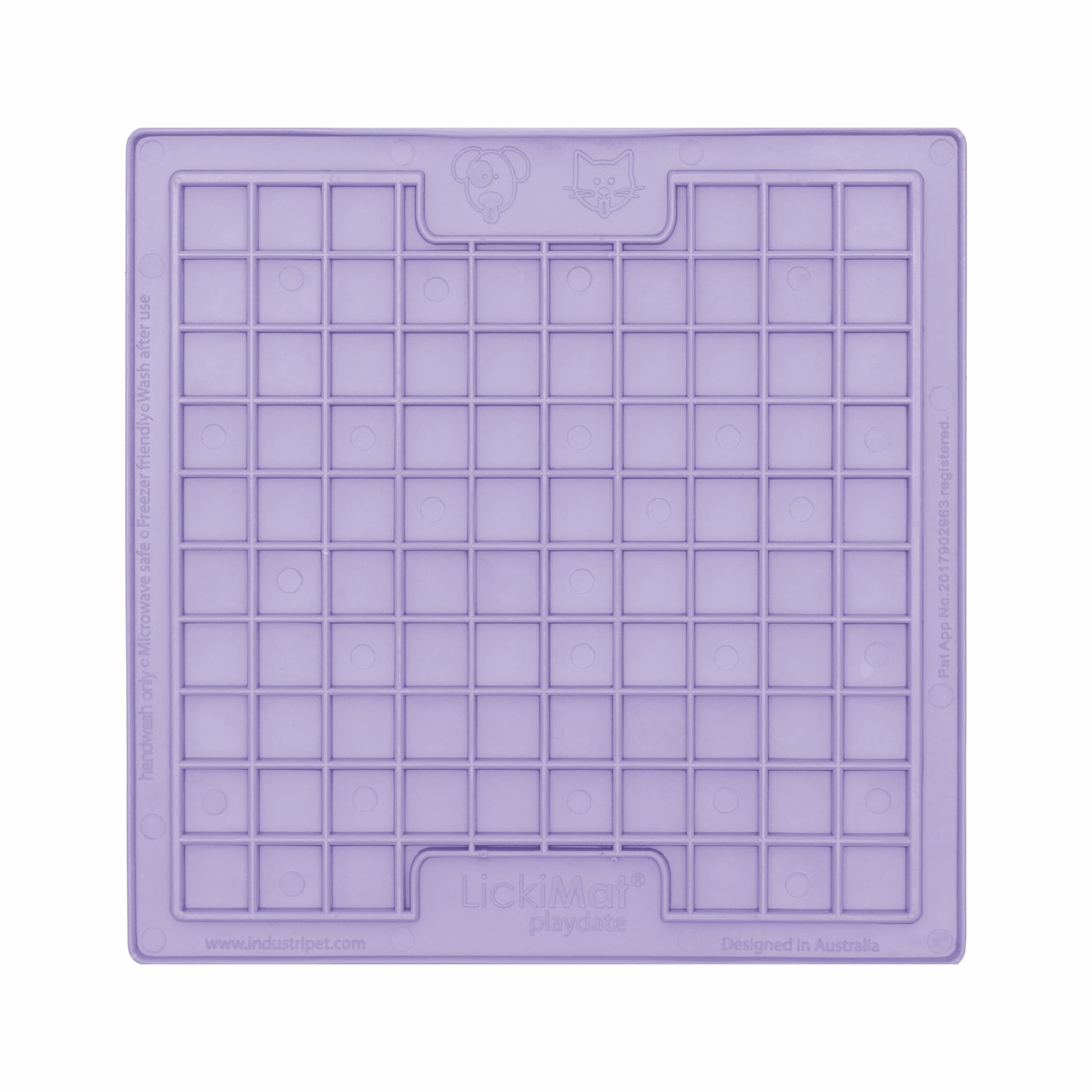 Lavender LickiMat Classic Playdate™ – Original Slow Feeder Lick Mat for Dogs (front) on white background