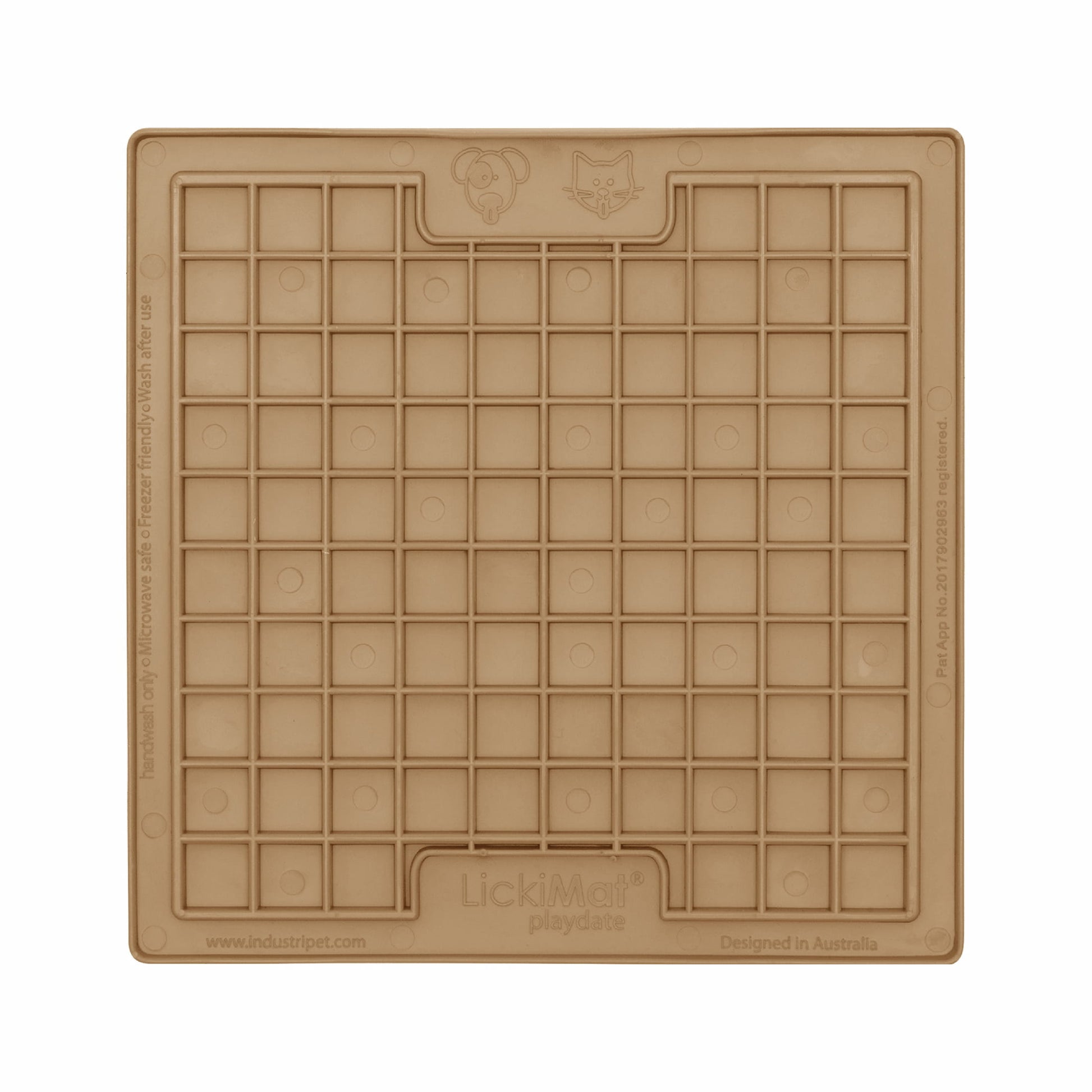 Coffee LickiMat Classic Playdate™ – Original Slow Feeder Lick Mat for Dogs (front) on white background