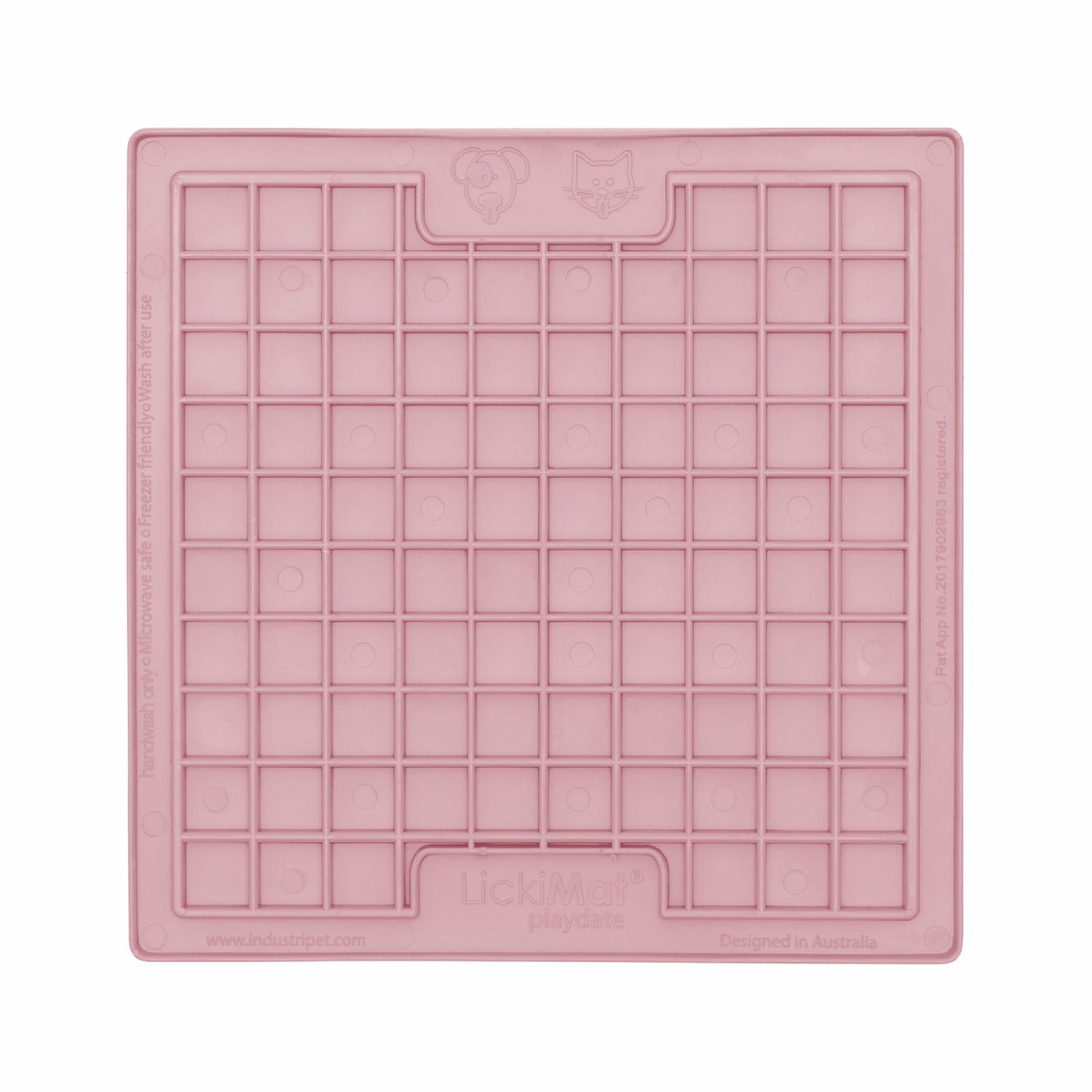 Guava LickiMat Classic Playdate™ – Original Slow Feeder Lick Mat for Dogs (front) on white background