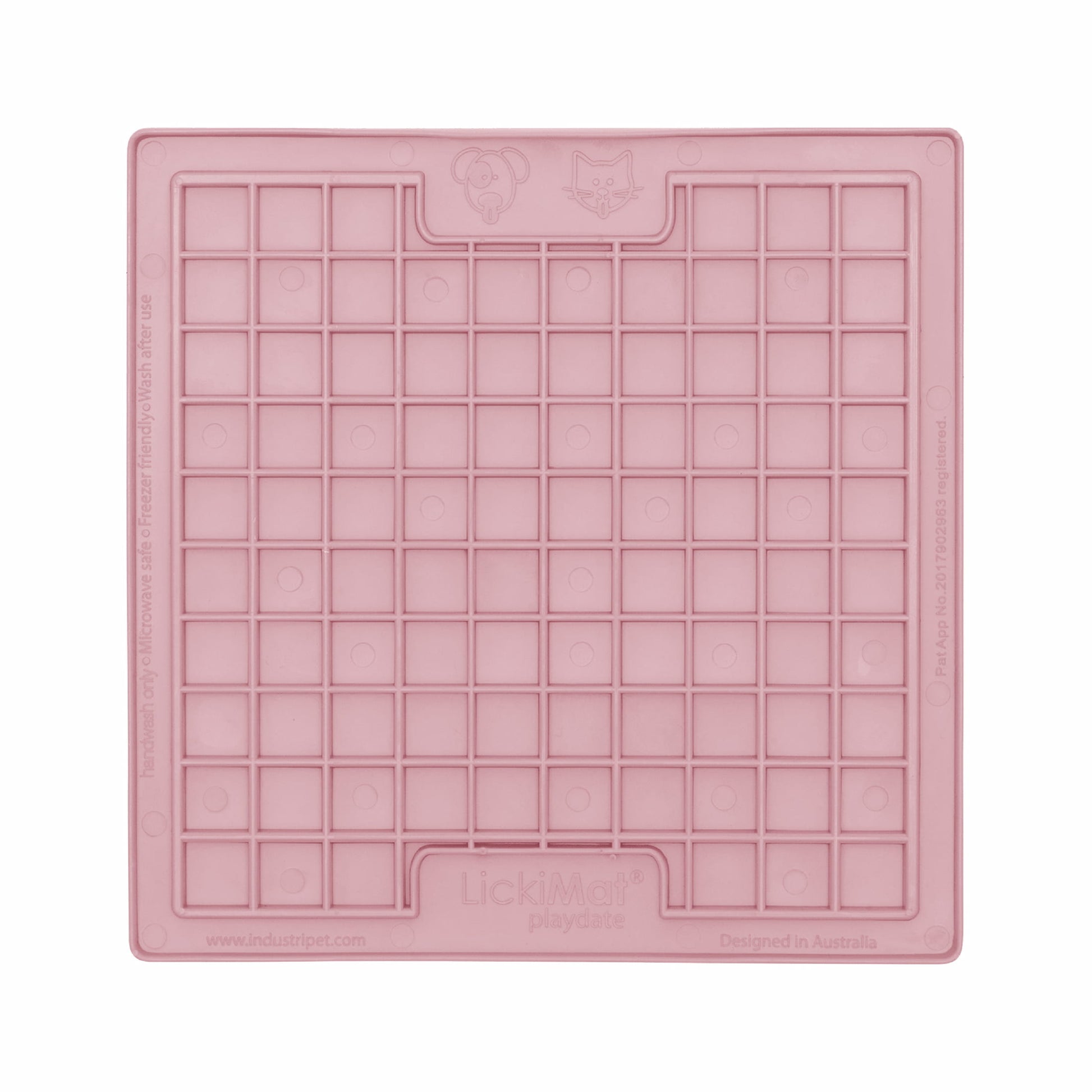 Guava LickiMat Classic Playdate™ – Original Slow Feeder Lick Mat for Dogs (front) on white background