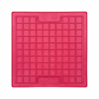Pink LickiMat Classic Playdate™ – Original Slow Feeder Lick Mat for Dogs (front) on white background
