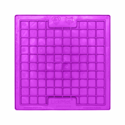 Purple LickiMat Classic Playdate™ – Original Slow Feeder Lick Mat for Dogs (front) on white background