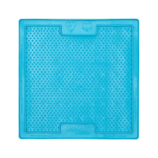 Turquoise LickiMat® Cat Soother™ for Cats – The Original Slow Feeder Lick Mat (front) on white background