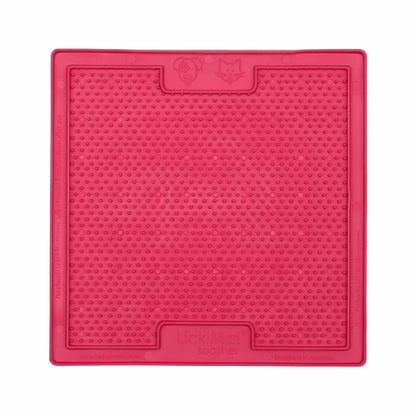 Pink LickiMat® Cat Soother™ for Cats – The Original Slow Feeder Lick Mat (front) on white background
