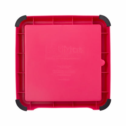 Pink LickiMat® Keeper™ – Non-Slip Holder & Dog Bowl for LickiMats® (rear) on white background