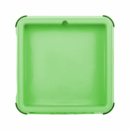 Green LickiMat® Keeper™ – Non-Slip Holder & Dog Bowl for LickiMats® (front) on white background